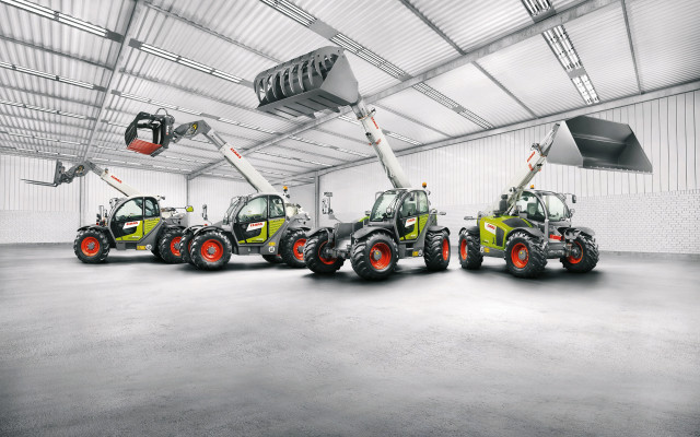 Tractors garage crane fork abstract free wallpaper for desktop - medium preview image