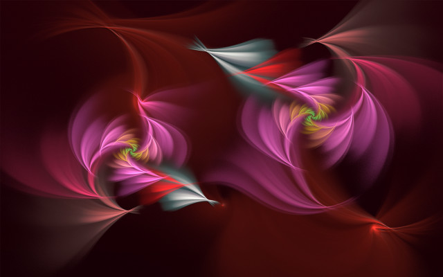 Red pink flower glowing abstract free wallpaper for desktop - medium preview image