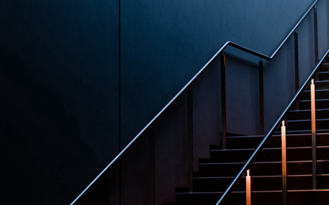 Staircase clock wall abstract cinematic free wallpaper for desktop - medium preview image