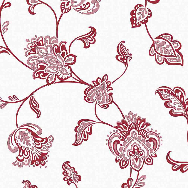 Red white floral pattern left free wallpaper for tablet - medium preview image