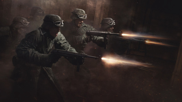 Soldiers guns dark room smoke free wallpaper for desktop - medium preview image