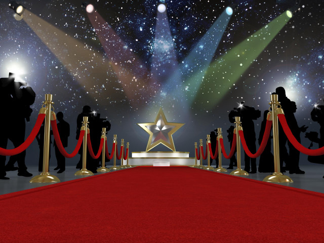 Red carpet star rope barrier free wallpaper for desktop - medium preview image