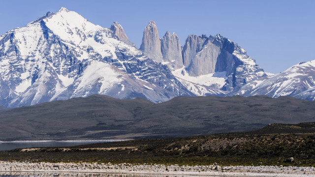 Mountain range lake background snow free wallpaper for desktop - medium preview image