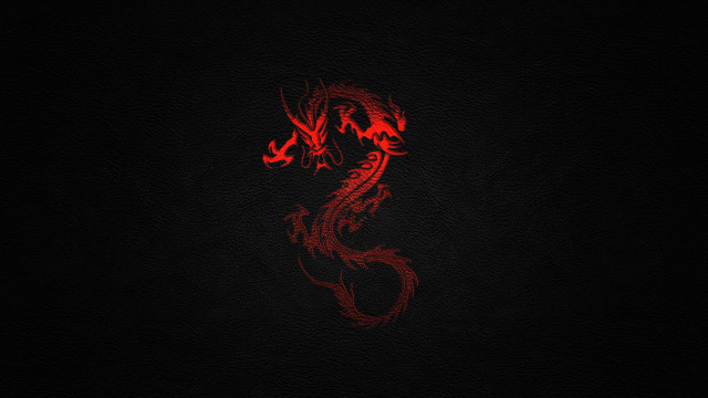 Red dragon black background red free wallpaper for desktop - medium preview image