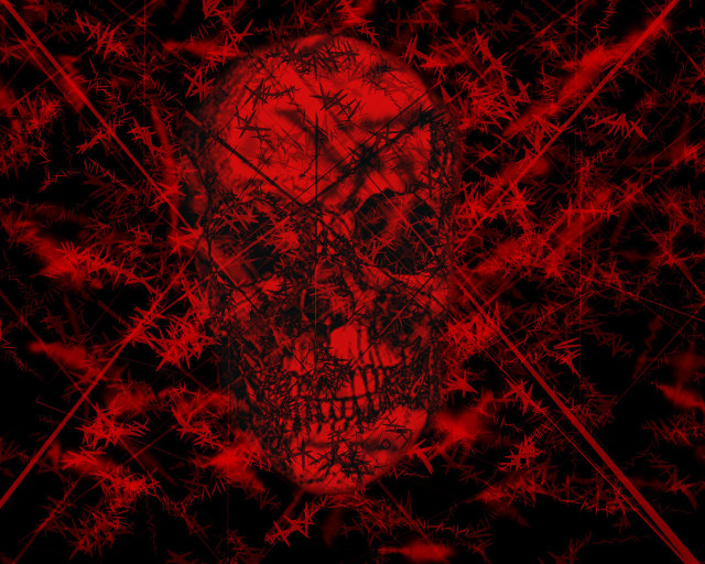 Red skull black background red free wallpaper for desktop - medium preview image
