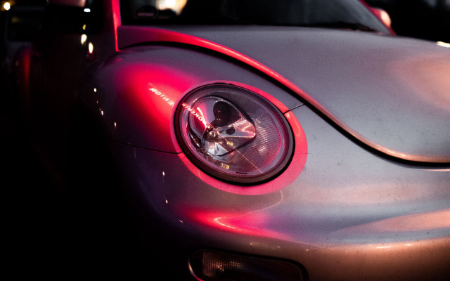 Car redlight retrofuturism neongirl longhair free wallpaper for desktop - medium preview image