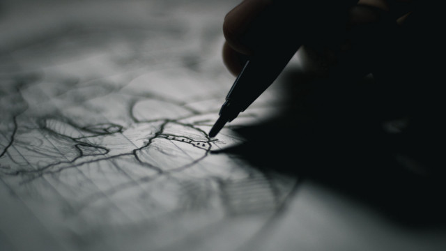 Drawing person pen paper black free wallpaper for desktop - medium preview image