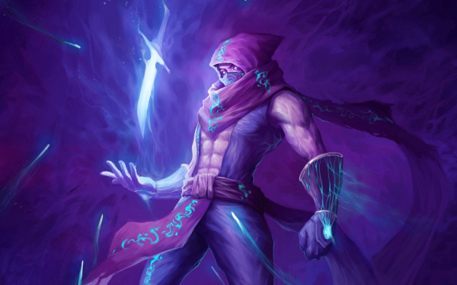 Purple robe sword glowing arcane free wallpaper for desktop - medium preview image