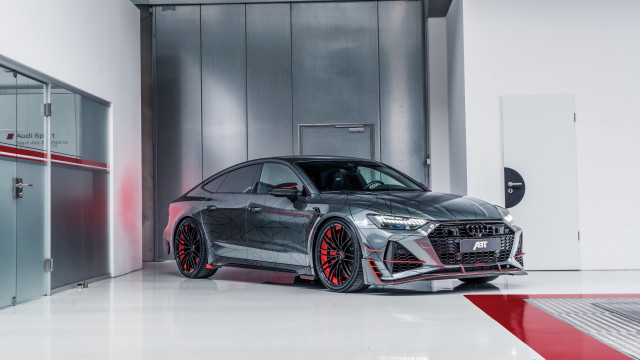 Grey car garage red line free wallpaper for desktop - medium preview image