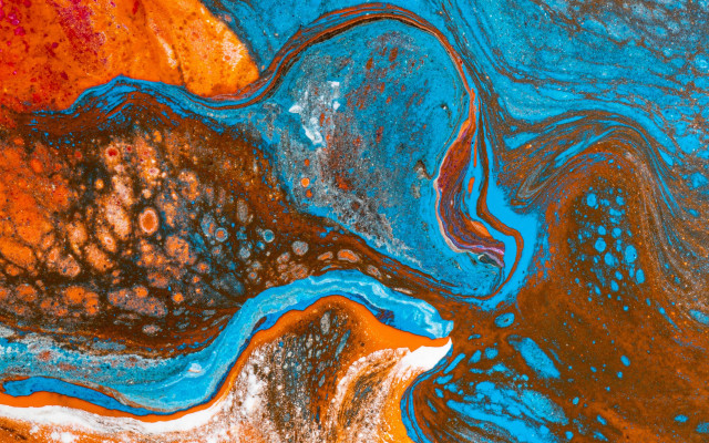 Blue orange abstract fire autumn free wallpaper for desktop - medium preview image