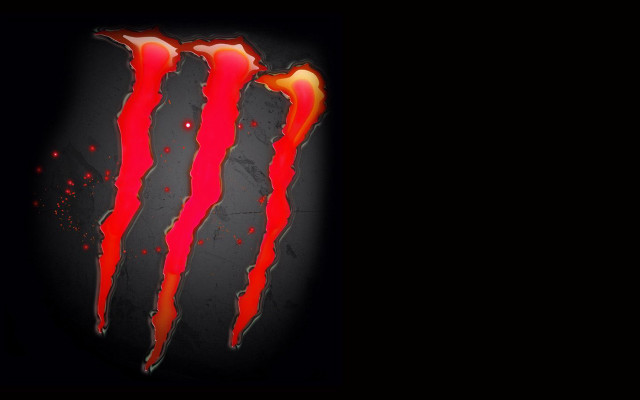 Red black monster logo black free wallpaper for desktop - medium preview image