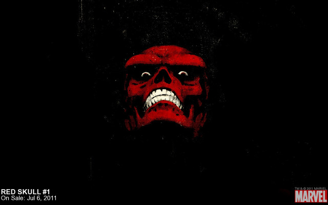 Red skull scary face dark free wallpaper for desktop - medium preview image