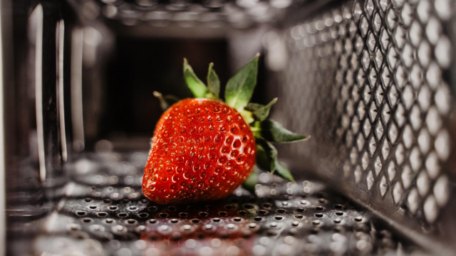 Strawberry metal shelf rivet precisionism free wallpaper for desktop - medium preview image