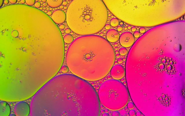 Bubbles holography microscopic oil water free wallpaper for desktop - medium preview image