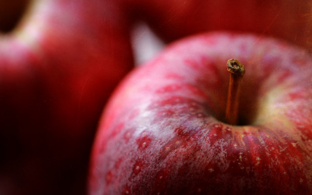 Red apple macro moon red free wallpaper for desktop - medium preview image