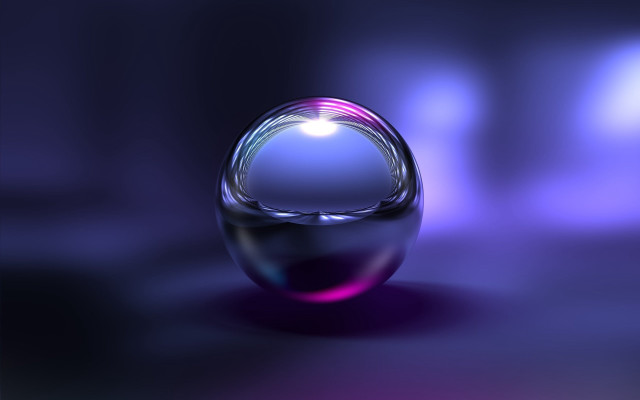 Shiny glass holography raytraced purple free wallpaper for desktop - medium preview image