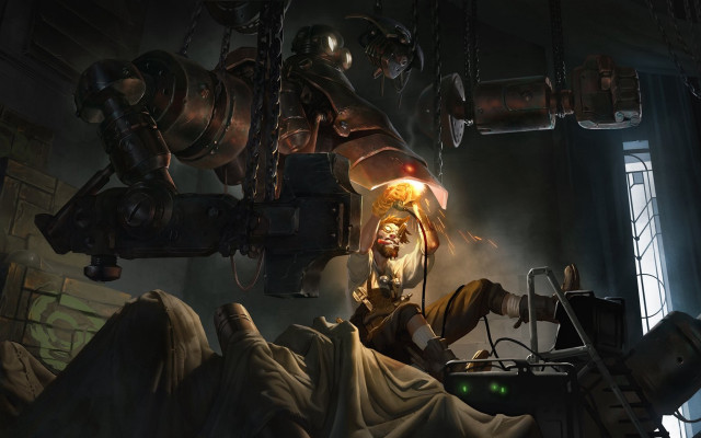 Man machine light battle arcade free wallpaper for desktop - medium preview image