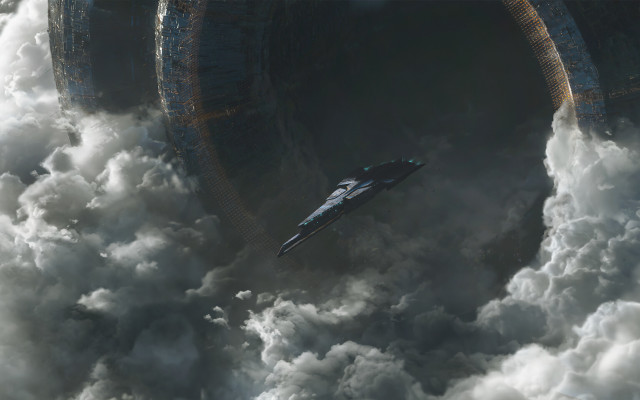 Space ship clouds smoke steam free wallpaper for desktop - medium preview image