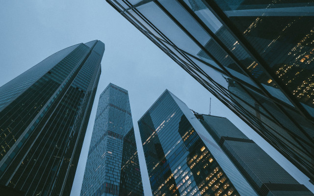 Cityscape night skyline architecture buildings free wallpaper for desktop - medium preview image