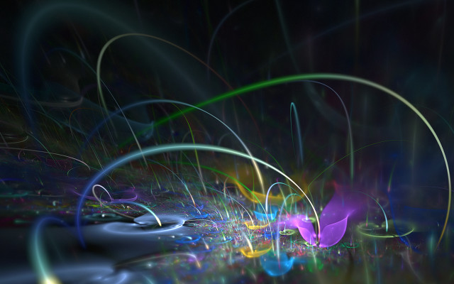 Purple flower black background blue free wallpaper for desktop - medium preview image