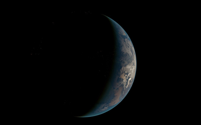 Earth moon space station night #2 free wallpaper for desktop - medium preview image