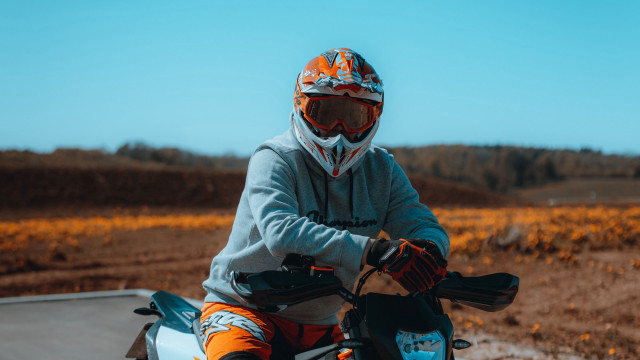 Motorcycle helmet goggles field blue free wallpaper for desktop - medium preview image