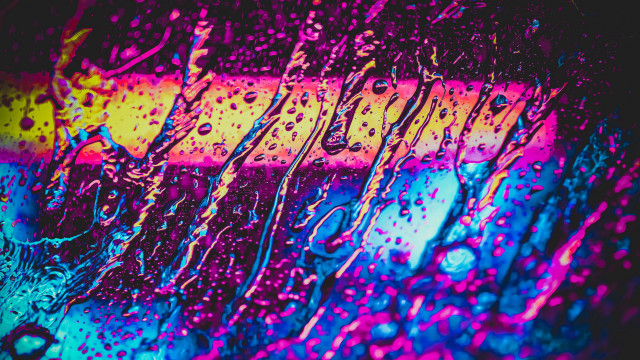Rain window rainbow blood pixel free wallpaper for desktop - medium preview image