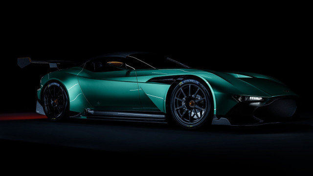 Green sports car dark room #6 free wallpaper for desktop - medium preview image
