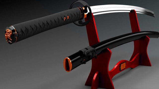Sword skull stand swordholder highdetail free wallpaper for desktop - medium preview image