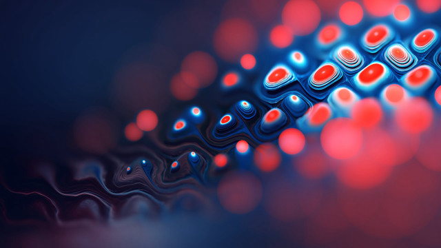 Blue red abstract glowing bokeh free wallpaper for desktop - medium preview image