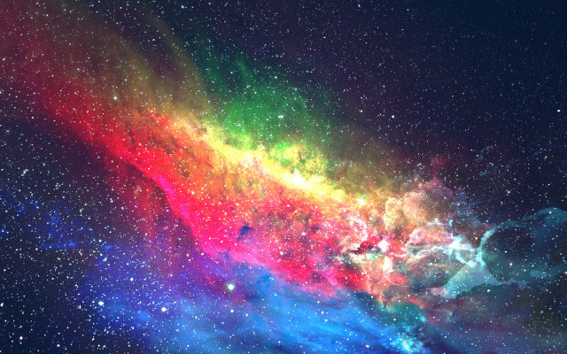 Colorful star cluster rainbow star free wallpaper for desktop - medium preview image