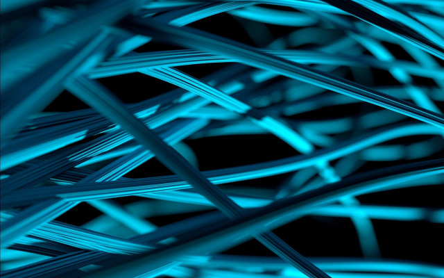 Blue wires black background raytraced free wallpaper for desktop - medium preview image