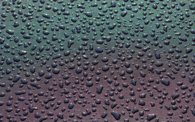 Raindrop closeup green purple background free wallpaper for desktop - medium preview image