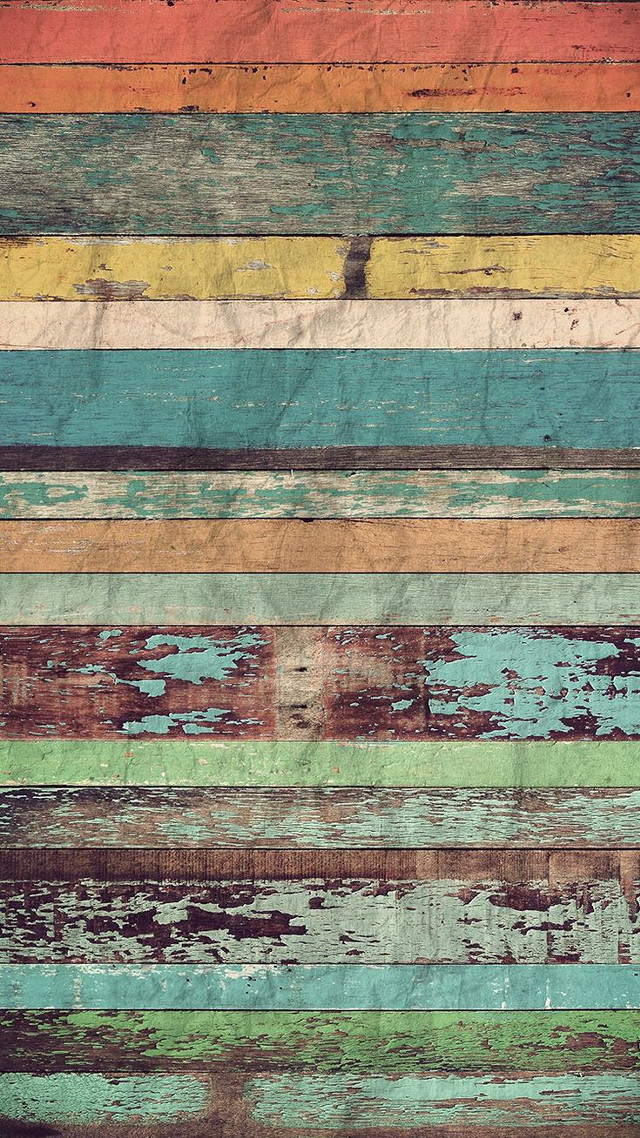 Multicolored wooden wall peeling paint free wallpaper for mobile - medium preview image