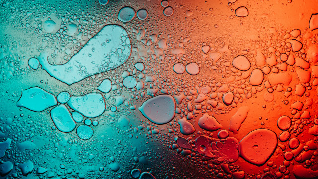 Water bubbles colorful background holography free wallpaper for desktop - medium preview image