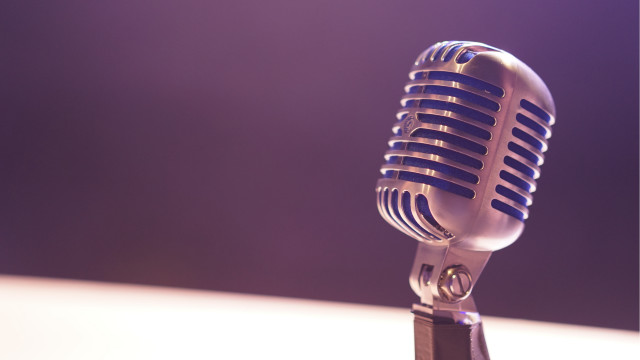 Microphone table purple background purple free wallpaper for desktop - medium preview image