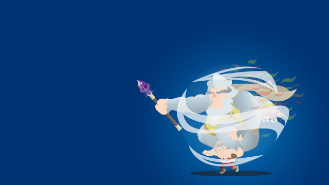 Cartoon character purple broom purple free wallpaper for desktop - medium preview image