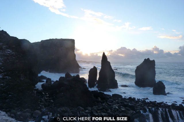 Rocky beach sunset clouds water #6 free wallpaper for desktop - medium preview image