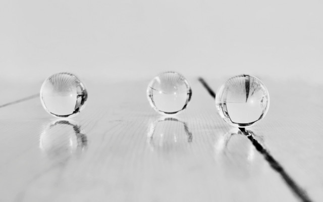 Glass balls wooden table knife free wallpaper for desktop - medium preview image