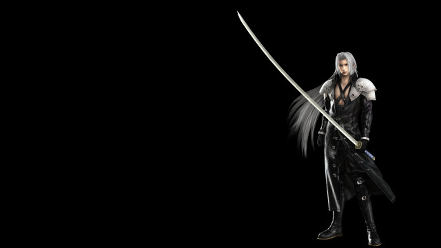Sephiroth sword black outfit wings free wallpaper for desktop - medium preview image