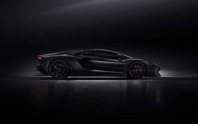 Black sports car dark room #40 free wallpaper for desktop - medium preview image