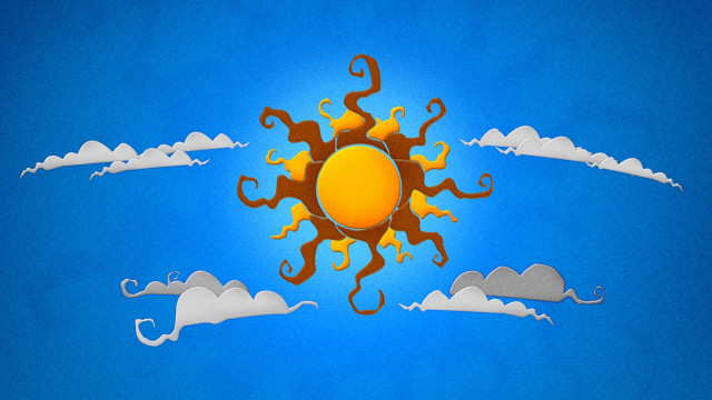 Sun clouds plane lyco art free wallpaper for desktop - medium preview image