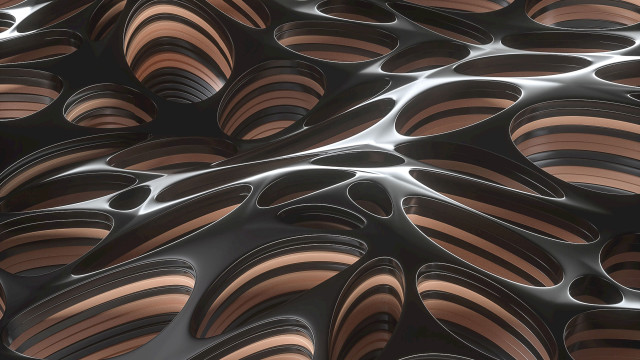 Black brown wavy pattern fractals free wallpaper for desktop - medium preview image