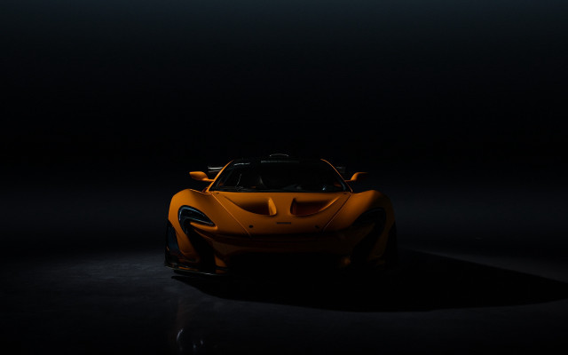 Yellow sports car dark room #29 free wallpaper for desktop - medium preview image