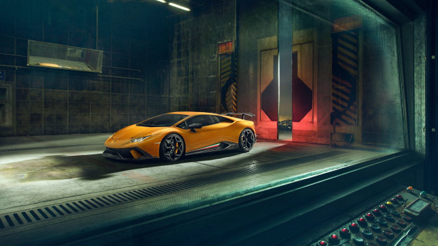 Yellow sports car garage soundboard free wallpaper for desktop - medium preview image