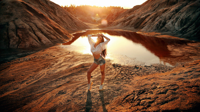 Elina karimova bikini rocky beach free wallpaper for desktop - medium preview image