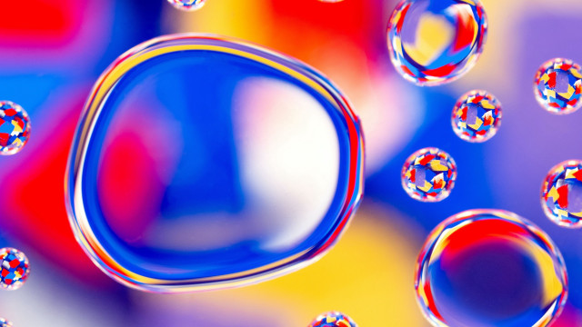 Bubbles water color background abstract free wallpaper for desktop - medium preview image