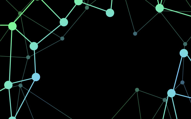 Black background network pattern wireframe free wallpaper for desktop - medium preview image