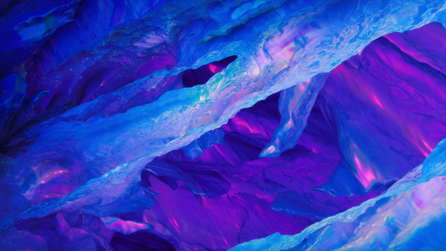 Colorful cave ice formations underwater free wallpaper for desktop - medium preview image
