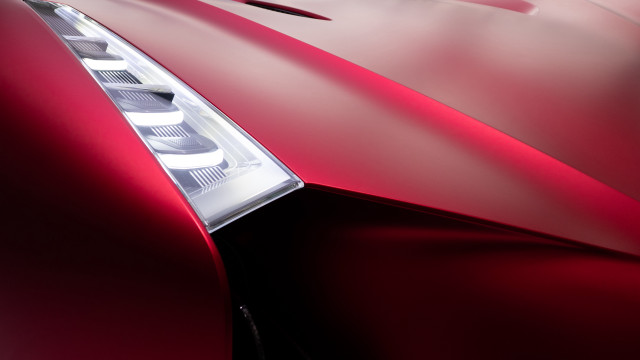 Red sports car hood light free wallpaper for desktop - medium preview image